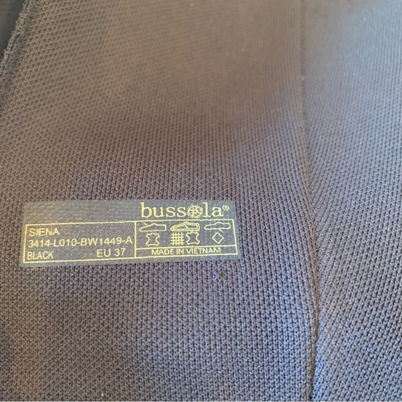 Bussola Siena Black Leather Tall Riding Boots  Buckle Strap sz 37 (US 6.5-7) - Picture 12 of 13